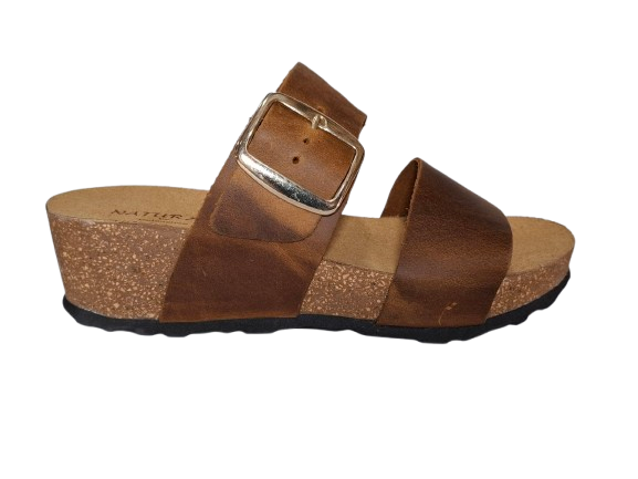 Relax Shoe 25035 Γυναικείες Δερμάτινες  Ανατομικές Πλατφόρμες Καφέ