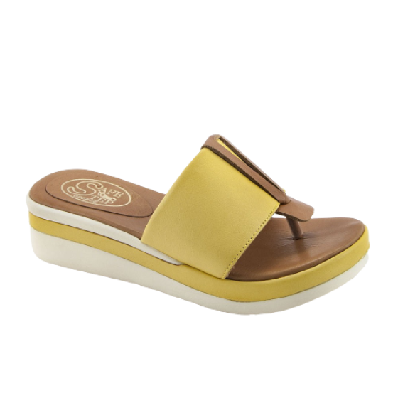 Safe Step 226189 Καλοκαιρινές Γυναικείες Πλατφόρμες Yellow