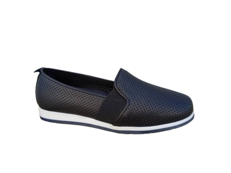 Safe Step 23877 Γυναικεία Δερμάτινα Ανατομικά Sneakers Μαύρο Χρώμα