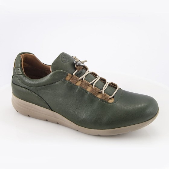 Safe Step 40402 Γυναικεία Ανατομικά Sneakers Χακί Δερμάτινα