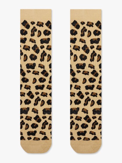 Route One Κάλτσες Βαμβακερές με Σχέδιο Leopard Camel