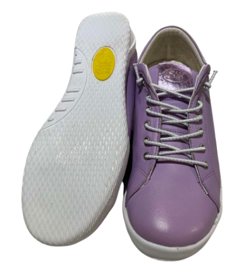 Safe Step 18403 Γυναικεία Ανατομικά Δερμάτινα Sneakers Μοβ