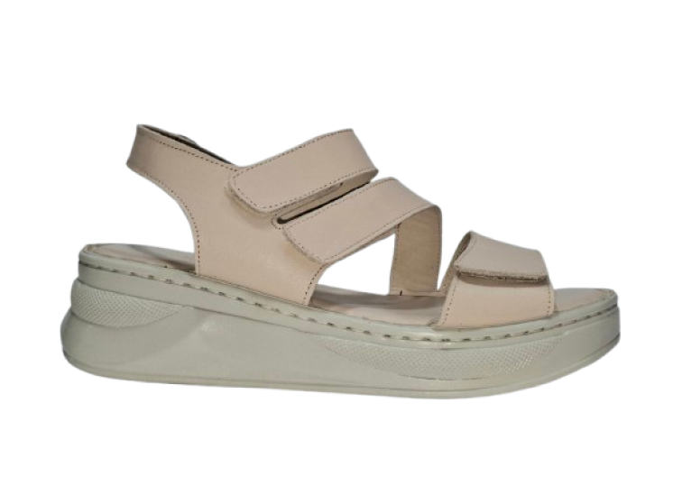 Soft Step 2032 Γυναικεία Δερμάτινα Ανατομικά Πέδιλα Nude 
