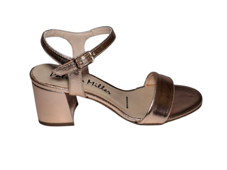 Patricia Miller 6278 Γυναικεία Δερμάτινα Roz Gold Πέδιλα