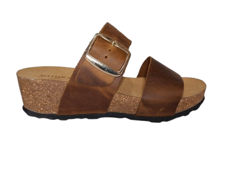Relax Shoe 25035 Γυναικείες Δερμάτινες  Ανατομικές Πλατφόρμες Καφέ 
