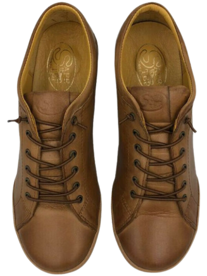 Ταμπά Δερμάτινα Ανατομικά Γυναικεία Sneakers με ελαστικά κορδόνια